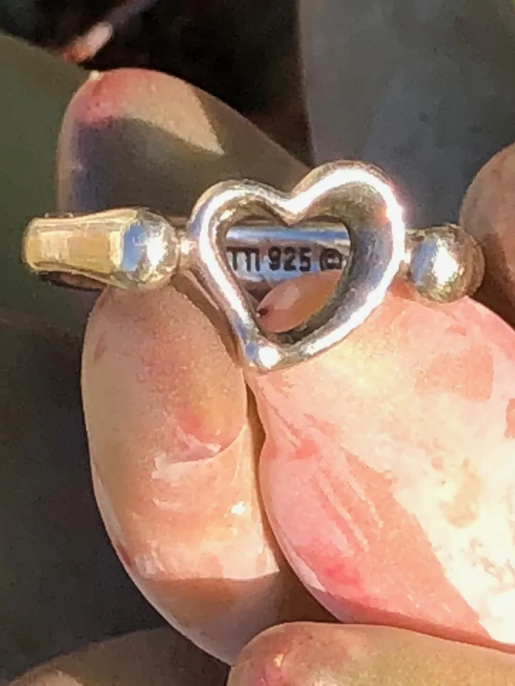 Tiffany Elsa Peretti Floating Heart Ring Sterling Silver