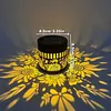 Solar Powered Deck Step Stair Lights Mandalas Theme Waterproof Fence Light Decorative Mandalas Lights for Garden Post Patio Backyard Yard Decor