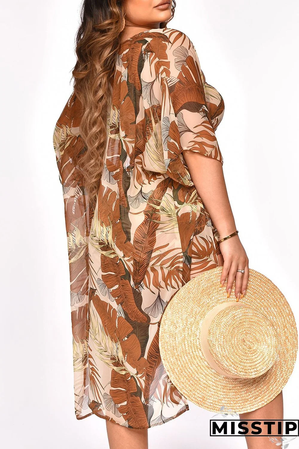 Black Green Fashion Casual Print Patchwork Half Sleeve Three-piece Set