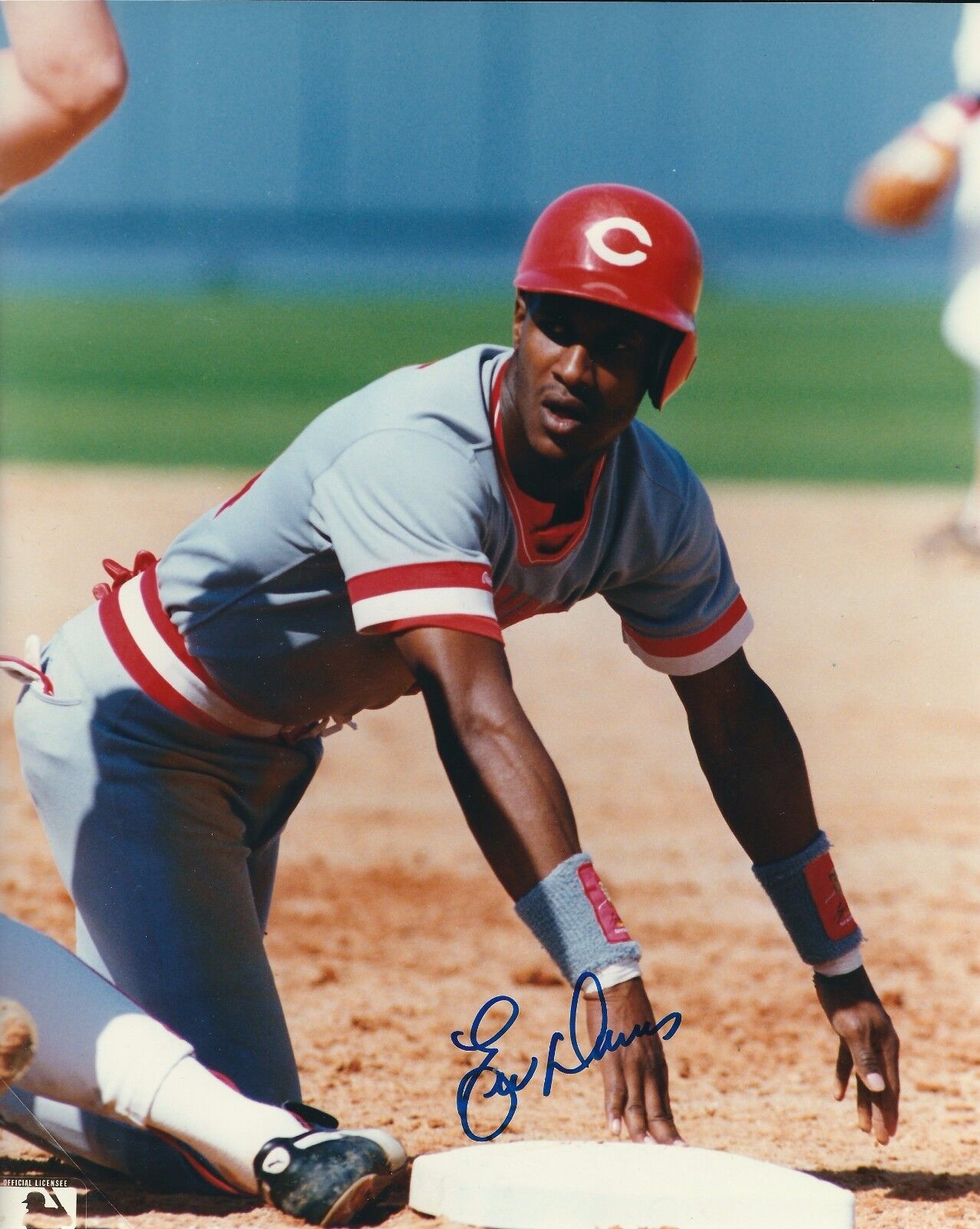 Autographed 8X10 ERIC DAVIS Cincinnati Reds Photo Poster painting - COA