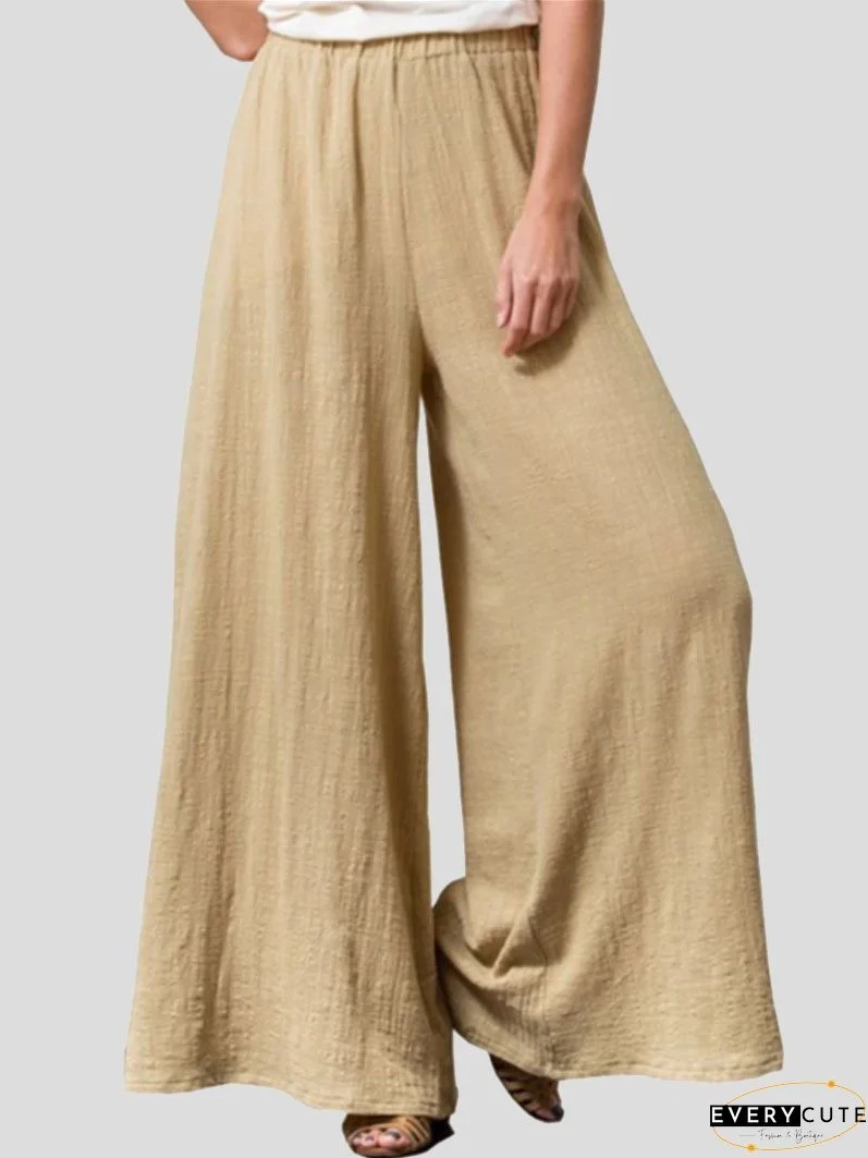 Cotton And Linen Loose Wide-Leg Casual Pants for Women