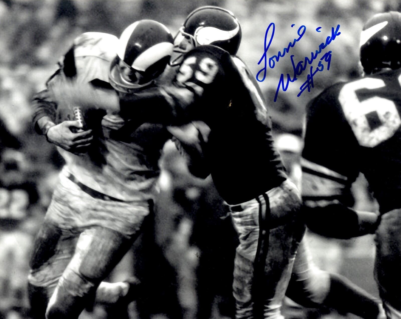 Signed 8x10 LONNIE WARWICK Minnesota Vikings Autographed Photo Poster painting - w/COA