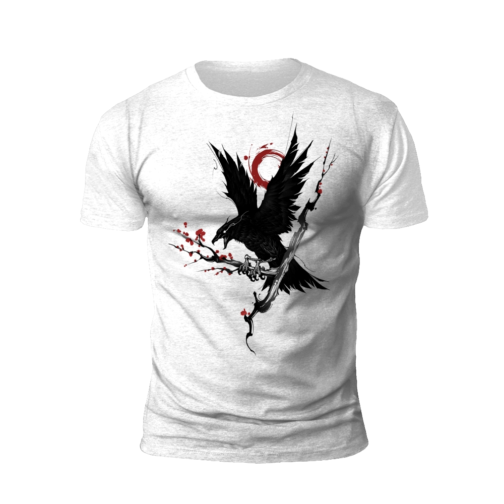 Raven's Embrace: Yin Yang T-Shirt