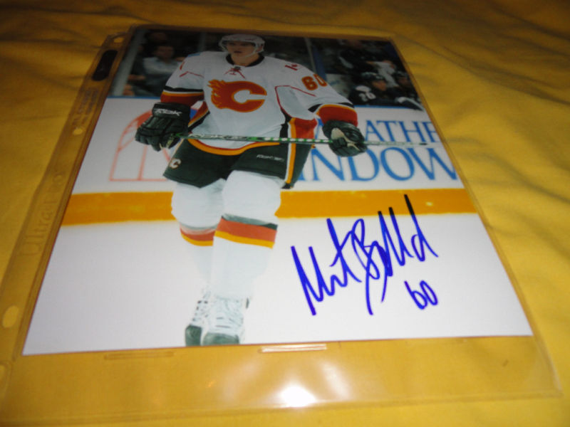 Calgary Flames Mikael Backlund Signed 8x10 COA