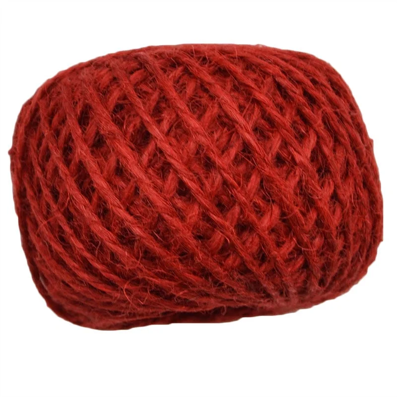 30M Natural Burlap Hessian Jute Twine Cord Hemp Rope String Gift Packing Strings Christmas Event & Party Supplies