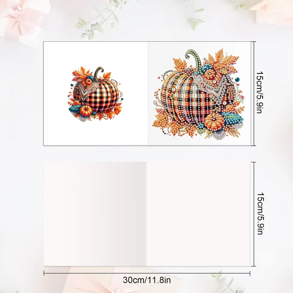 6PCS DIY Diamond Art Greeting Cards Congratulations Cards & Gifts (Halloween)