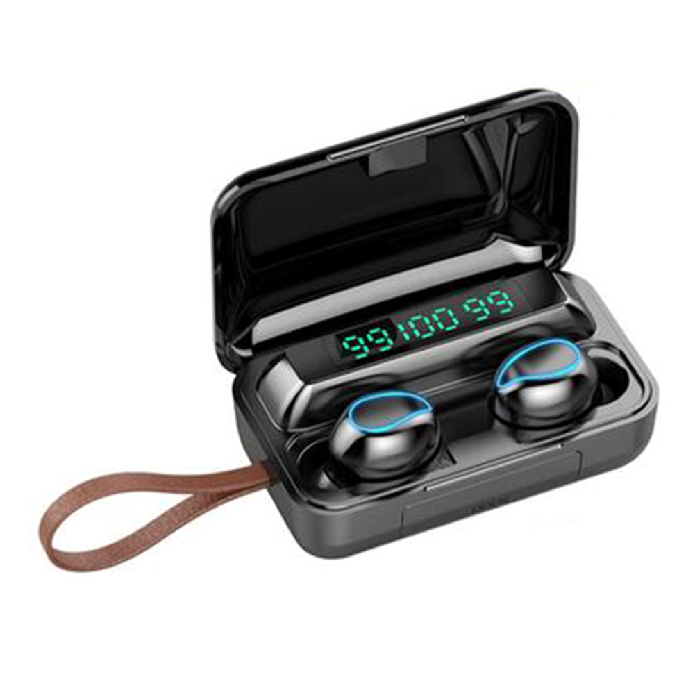 

R5 TWS Earbuds Bluetooth-compatible Wireless Earphones w/Digital Display Charging Case, 501 Original