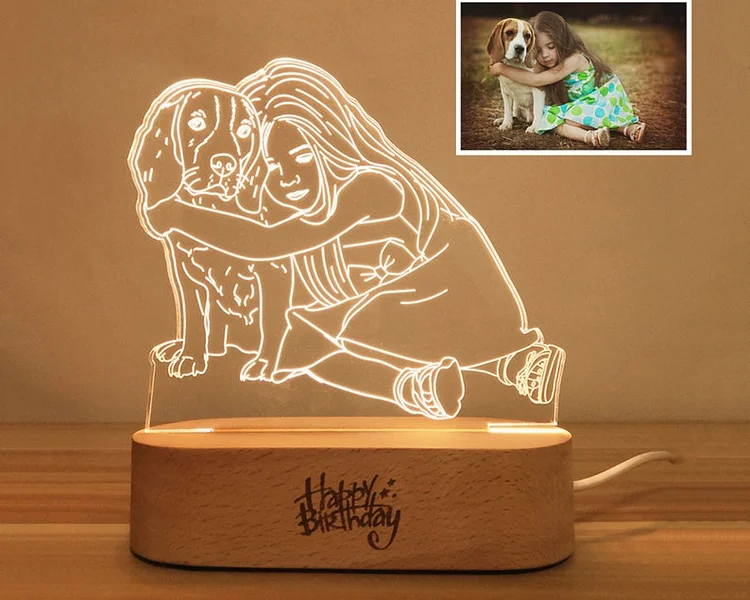 Custom Pet photo 3D led lamp, Pet lover gift, Pet birthday gift, Personalized dog cat gift, Pet gifts for owners 1