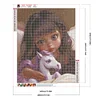 Diamond Painting-DIY Full Round Drill Horse Sweet Girl(40x50cm)