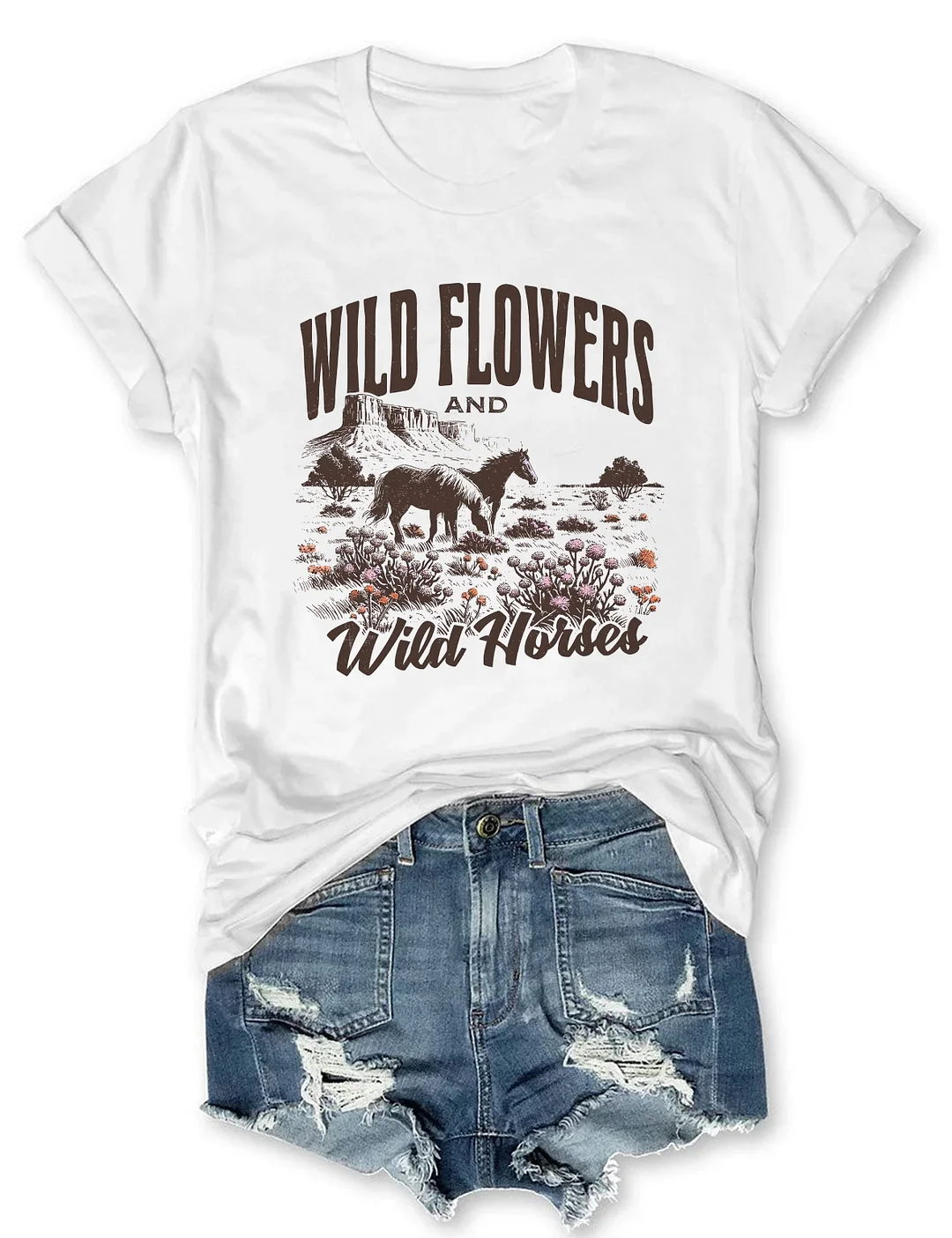 Wild Horses Wildflowers T-shirt