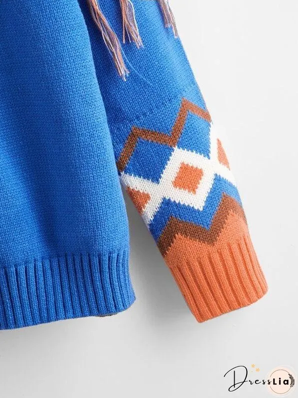 Fair Isle Pattern Sweater for Women
