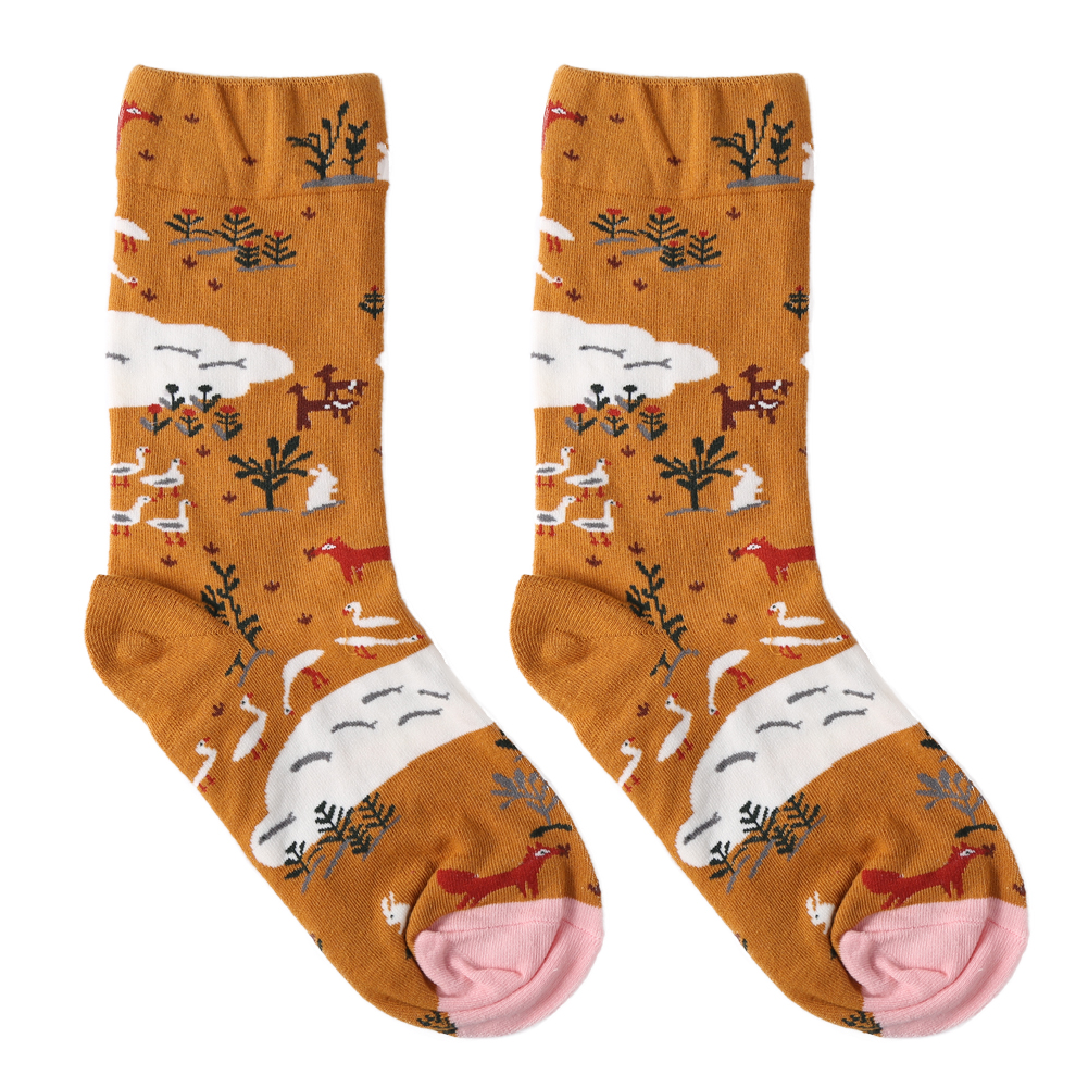 

Autumn Cotton Landsacpe Soft Mid-Calf Socks Women Street Pile Heap Socks, 501 Original