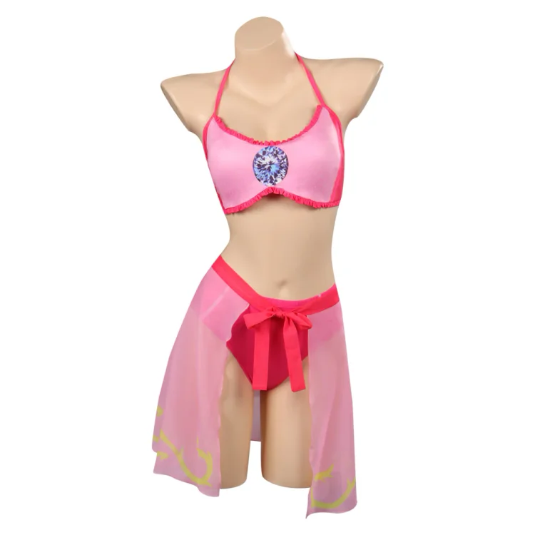 The Super Mario Bros. Movie Princess Peach Swimsuit Cosplay Costume Halloween Carnival Suit