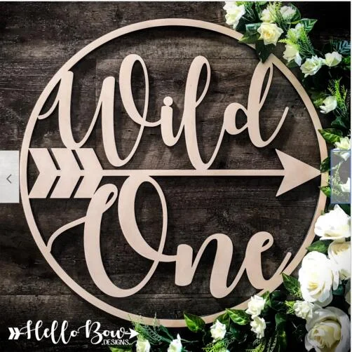 Personalized LARGE WOODEN RING HOOP SIGN DECORATION Ebirthday partys weddings events Reception Decor photo prop wall sign