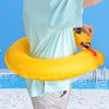 Inflatable Life Jacket Adult Round Buoys Rescue Waist Ring for Kayaking Swimming