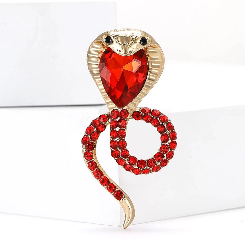 Elegant Shiny Pin Snake Alloy Unisex Brooches