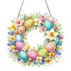 (US Only)Acrylic 2D Easter Egg Wreath Flat DIY Hanging Diamond Art Kits Wall Door Decor