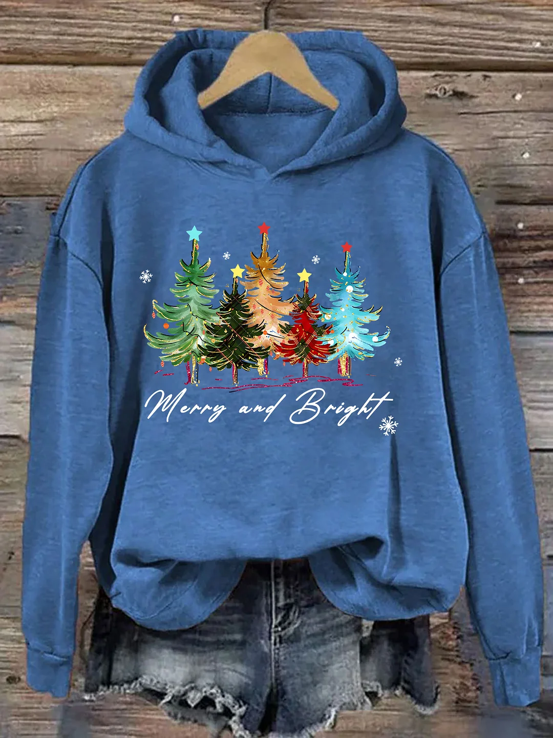 Merry And Bright Trees Hoodie