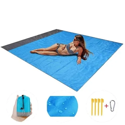 Pornhint 2M*2.1M Waterproof Beach Blanket Outdoor Portable Picnic Mat Camping Ground Mat Mattress Camping  Camping Bed  Sleeping Pad