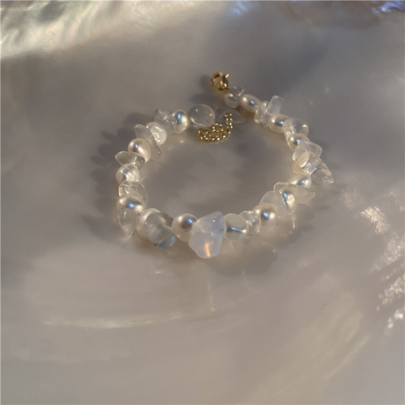 Serenity Moonstone Pearl Bracelet