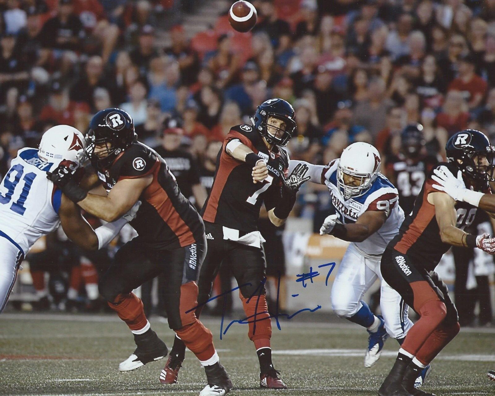 Trevor Harris Signed 8x10 Photo Poster painting Ottawa RedBlacks Autographed COA D