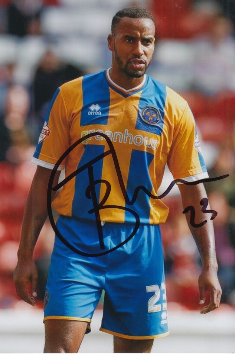 SHREWSBURY TOWN HAND SIGNED TYRONE BARNETT 6X4 Photo Poster painting 1.