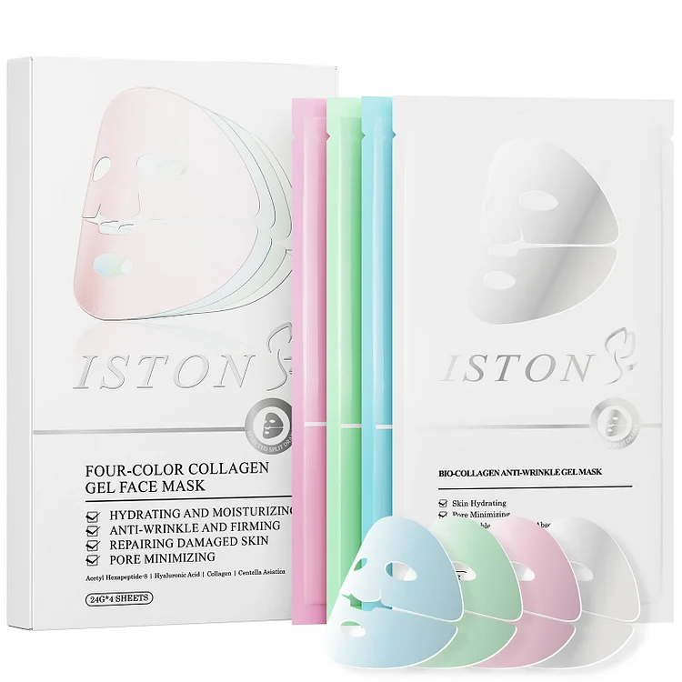 ISTON Deep Moisturizing Collagen Anti-Aging 4-Color Mask, Hydrating Night Mask for All Skin Types - Firms Skin, Improves Dullness, Soothes and Repairs