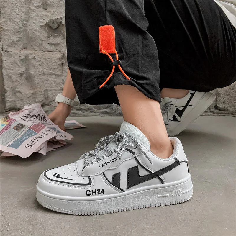 2021 Unisex New Trendy Sports Casual White Shoes Women Non Slip Low-top Sneakers Men Fashion Breathable Stenis Reflective Shoes