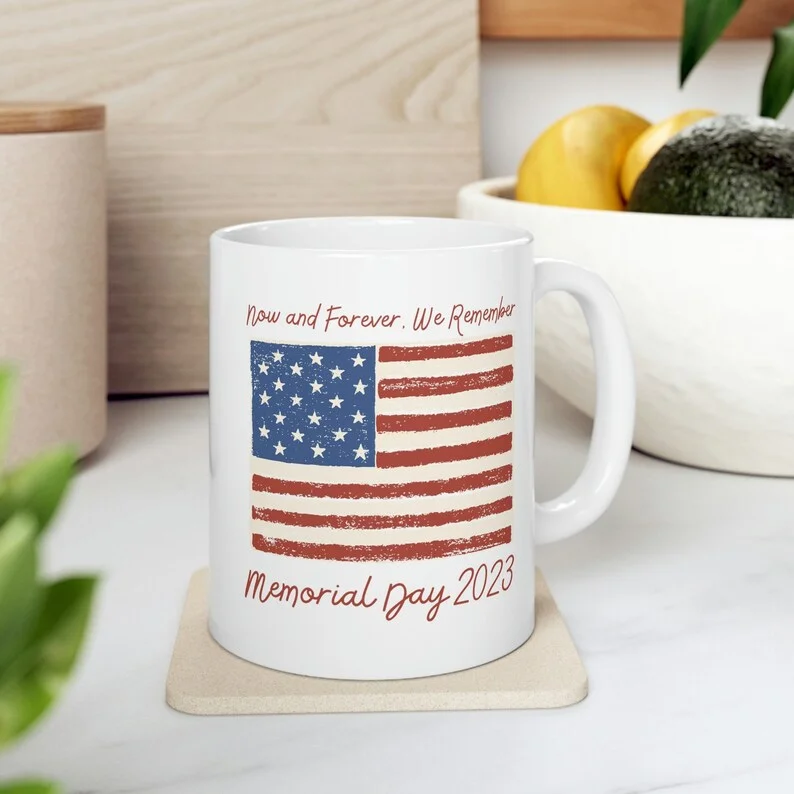 Memorial Day 2023 Mug, American Flag Mug