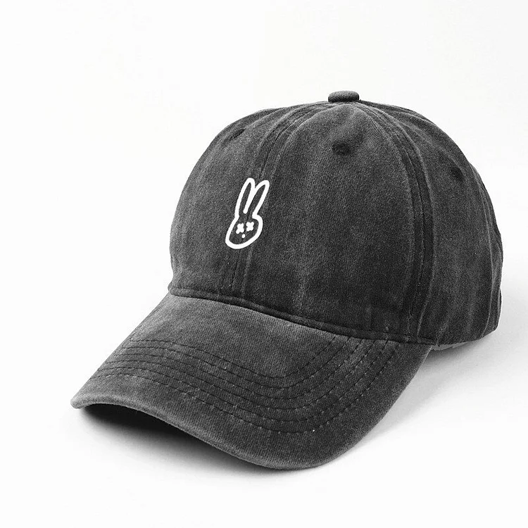 2023 Four Seasons Cotton Cartoon Rabbit Embroidery Casquette Baseball Cap Adjustable Outdoor Snapback Hats for Men and Women 191