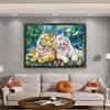 >SALE<Full Embroidery Eco-cotton Thread 11CT Printed Tiger Cross Stitch Kit 60x45cm
