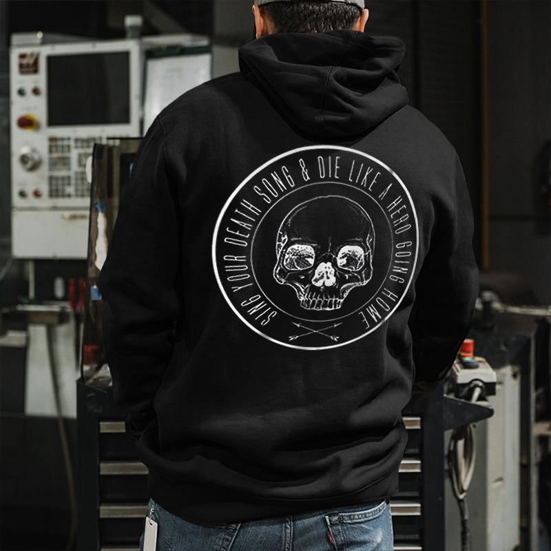 Sing Your Death Song Printed Men's Hoodie - Livereid