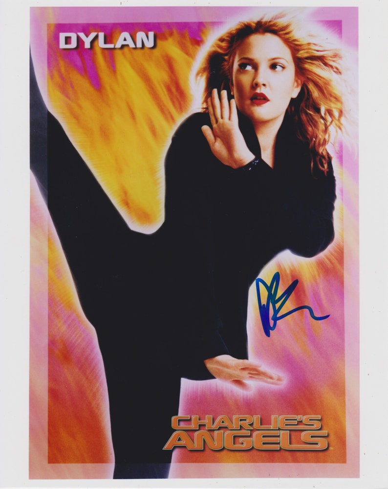 Drew Barrymore Signed Autographed Charlie's Angels