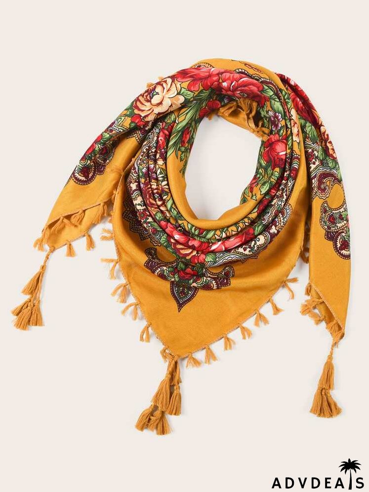 Floral Print Bandana