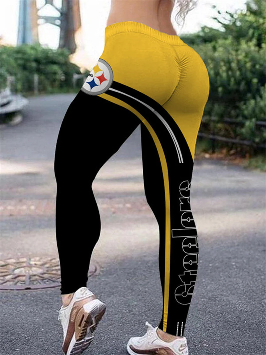 Pittsburgh Steelers High Waist Push Up Printed Leggings