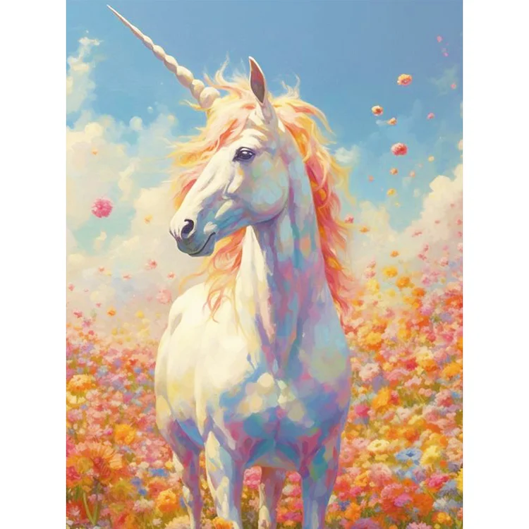 Full Round Diamond Painting - Horse And Unicorn 30*40CM