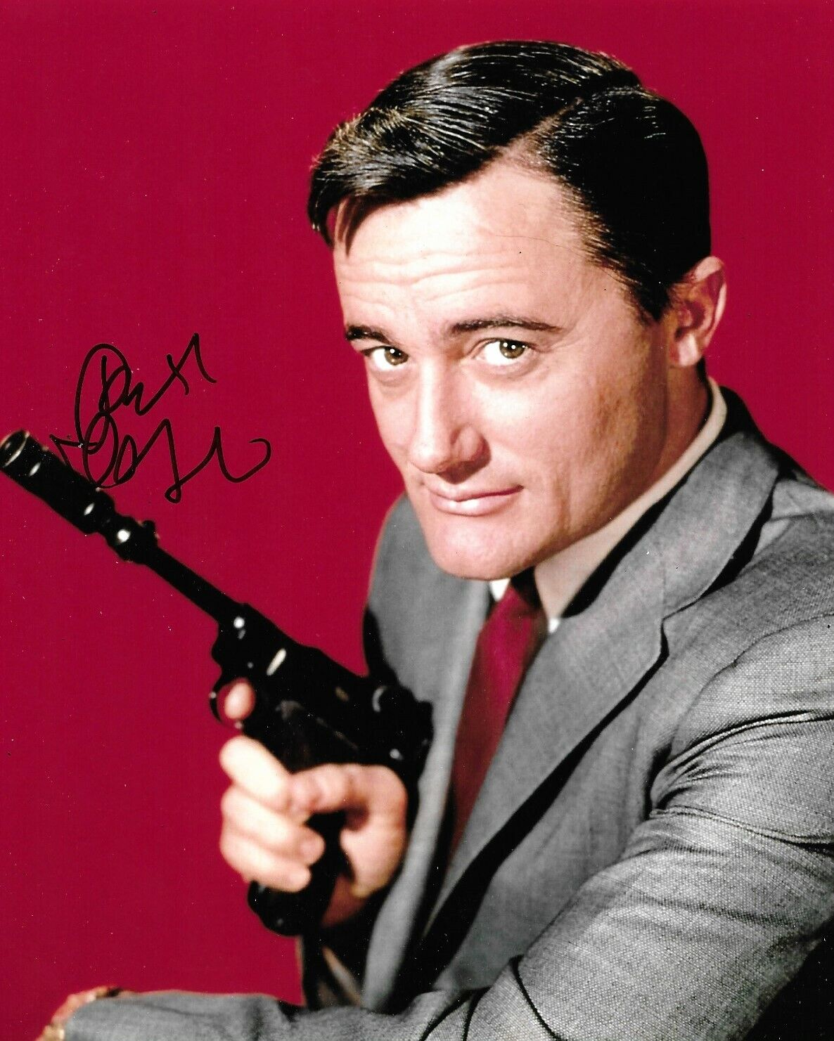 Robert Vaughn Signed The Man From Uncle 10x8 Photo Poster painting AFTAL