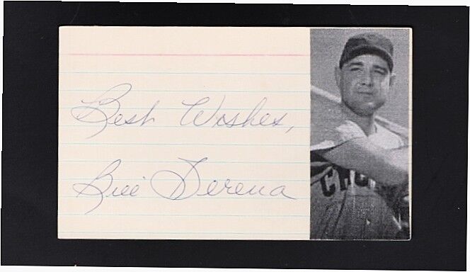 1954 BILL SERENA-CHICAGO CUBS 3X5 CARD W/Photo Poster painting-EX-MINT-(d.1996)