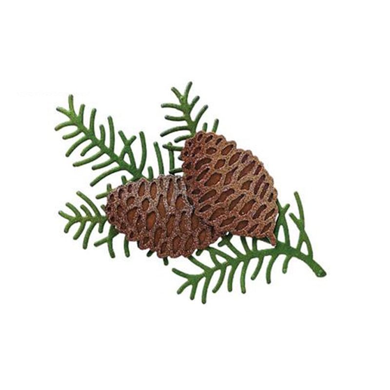 Christmas Pinecone Pine border Edge Lace Hello friend Hugs Bow Bowknot Metal Cutting Dies Scrapbooking Stamps  for Card Making