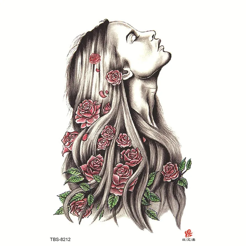 Tattoo Sticker Flower Temporary Sleeve Tattoo Waterproof Sexy Body Art Fashion