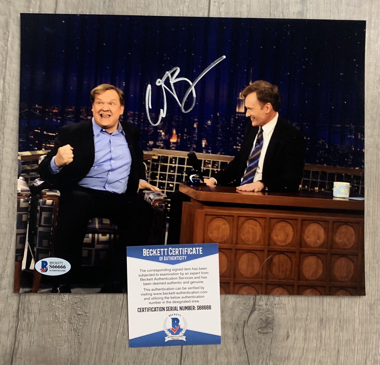 conan obrien signed autographed 8 x 10 Photo Poster painting beckett bas coa