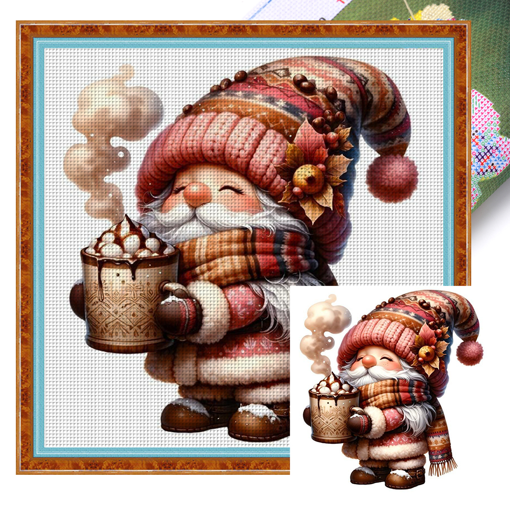 Drinking Hot Drink Tree Spirit Full 11CT Pre-stamped Canvas(40*40cm) Cross Stitch