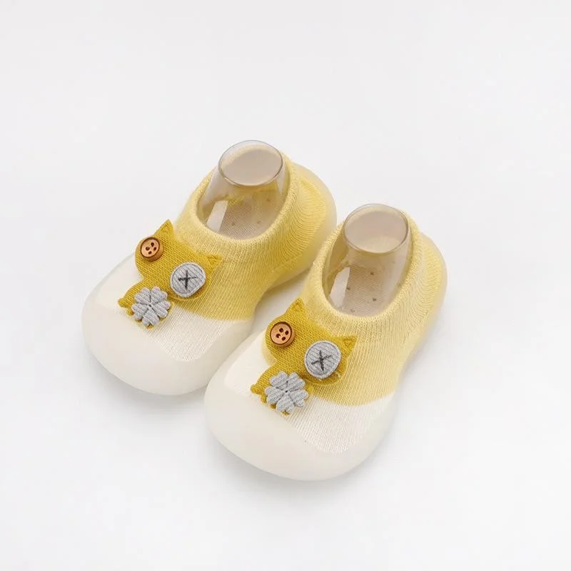 Baby Boys Girls Sock Shoes Autumn Non-slip Floor Socks Kids Soft Rubber Sole Toddler Shoes Socks Baby Socks with Rubber Soles