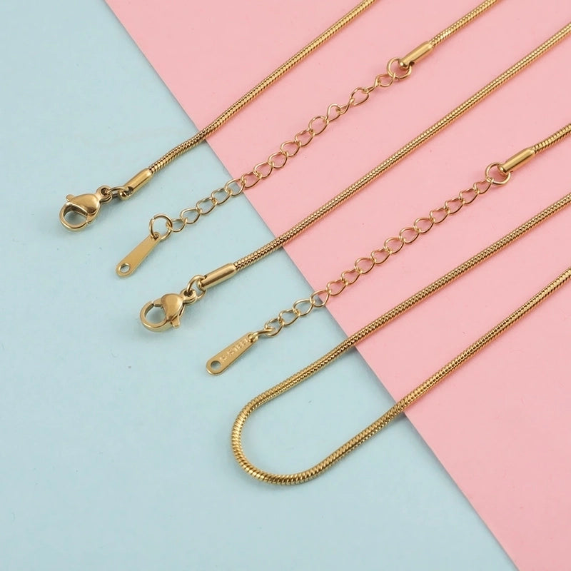 Casual Elegant Minimalist Printing 304 Stainless Steel Snake Chain Bracelets In Bulk