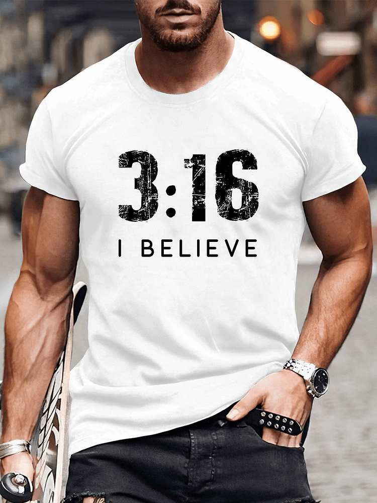 John 3:16 - I Believe Men's T-Shirts