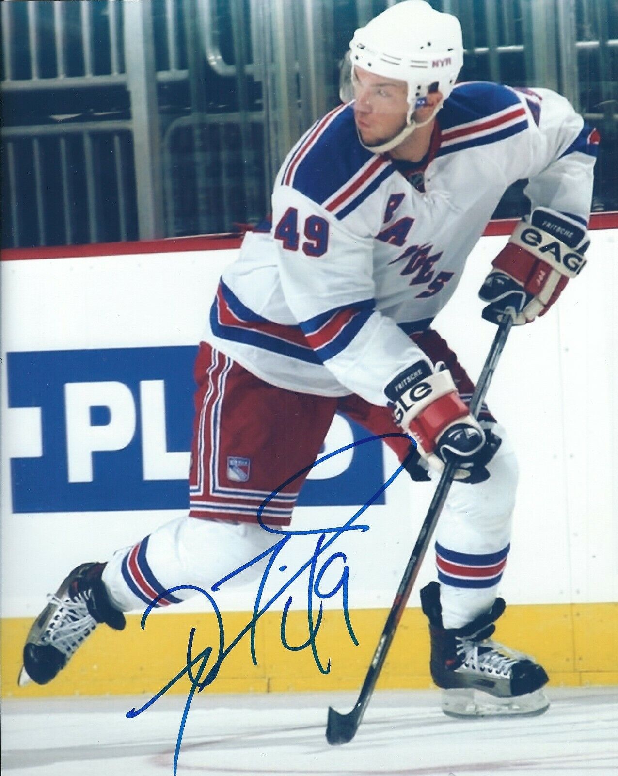 Autographed DAN FRITSCHE New York Rangers 8x10 Photo Poster painting- w/COA