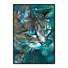 (Counted/Stamped) 11CT Blue Cat-Cross Stitch-36x50CM/14.17*19.69in(Brand)