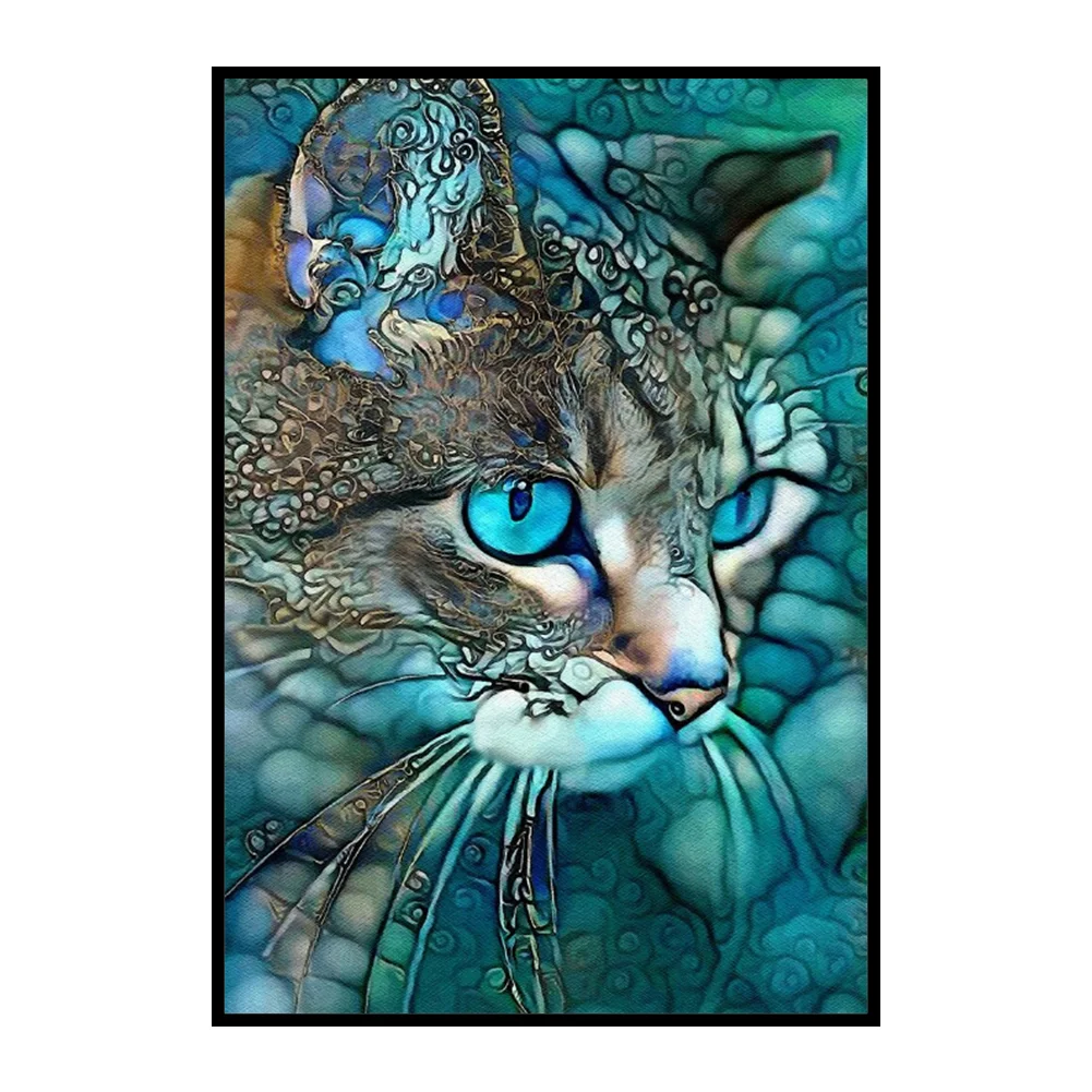 11CT Full Stamped Cross Stitch - Cat(Canvas|36*50CM)