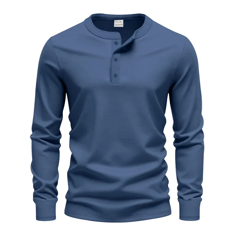 2026 New Men’s Spring/Autumn Long Sleeve T-Shirt, American Casual Loose Fit Top, Simple Design