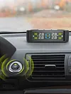 Tire Pressure Monitoring System with 4 Sensors USB/Solar TPMS for Car SUV Sedan
